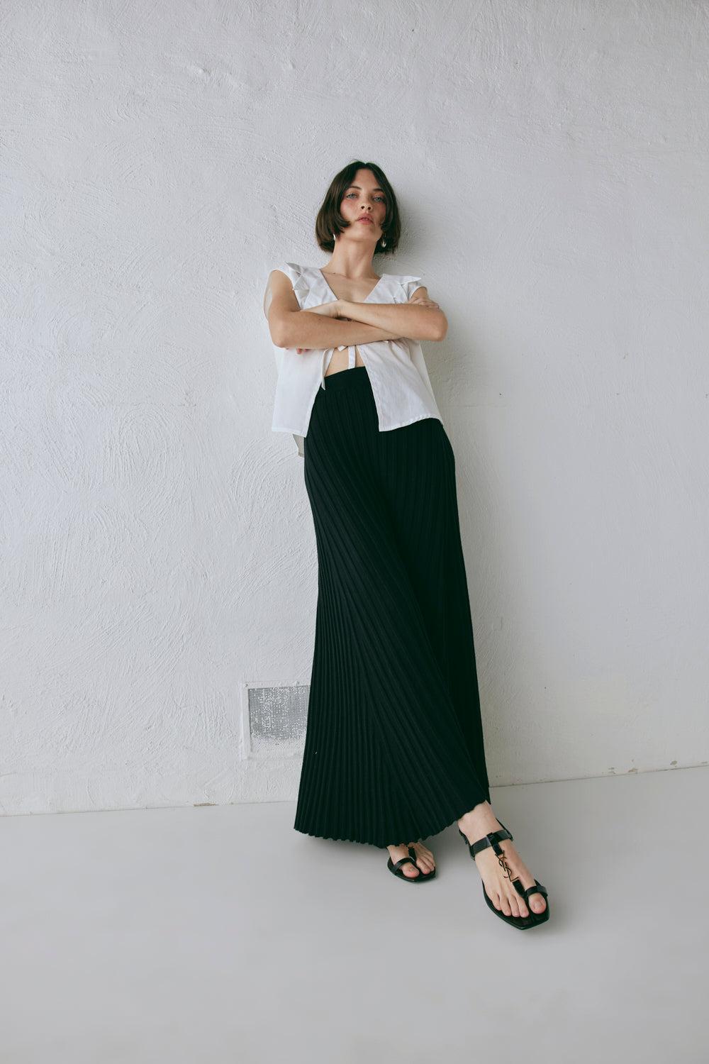 Malou Knit Maxi Skirt Black Product Image