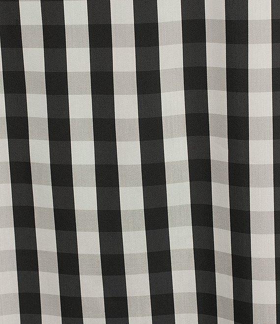 Ming Wang Woven V-Neck Short Sleeve Ruffle Dress Product Image