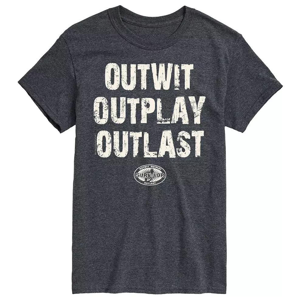 Big & Tall Survivor Outwit Outplay Outlast Graphic Tee, Men's,  Product Image