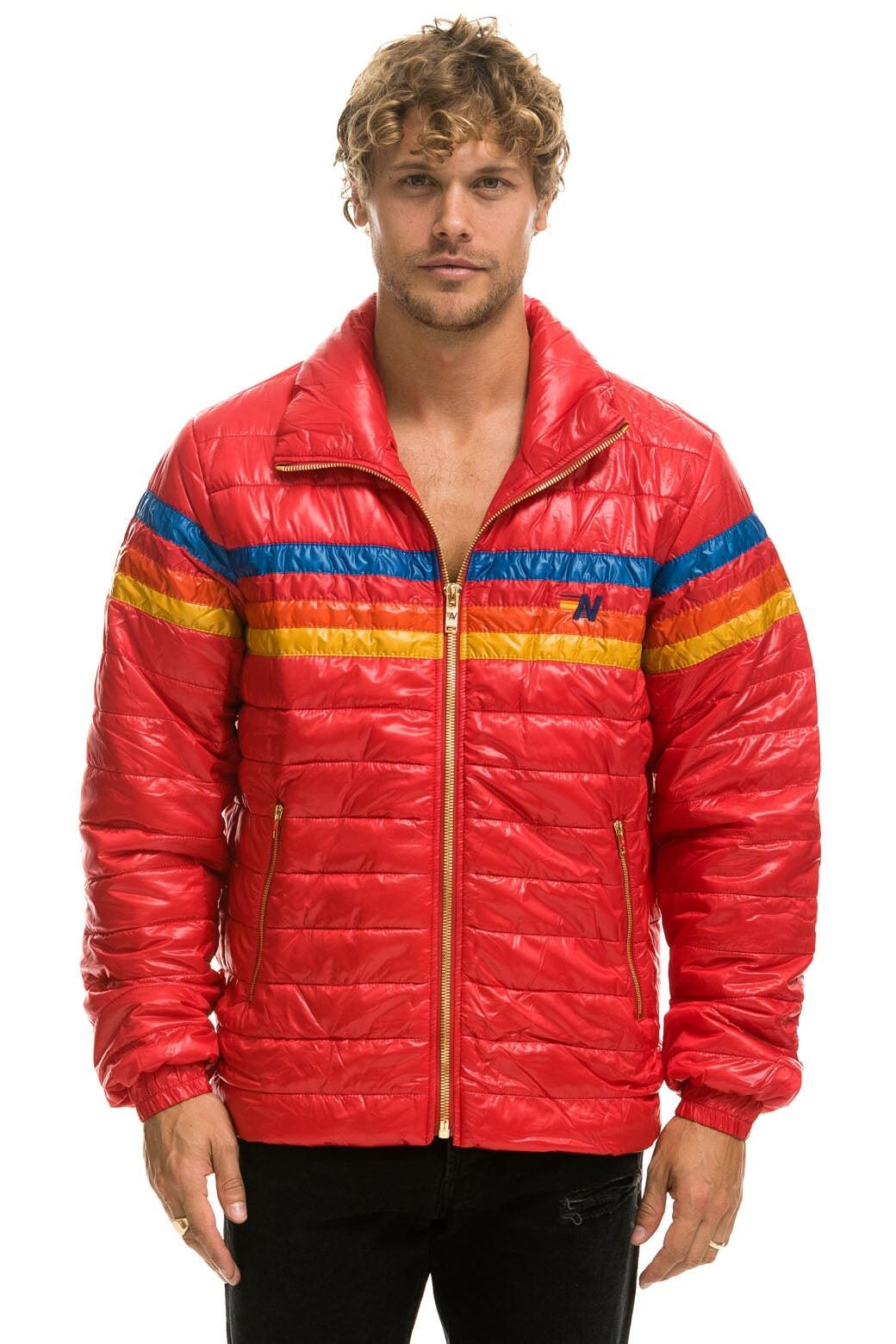4 STRIPE TRAVELER JACKET - GLOSSY CHERRY Male Product Image