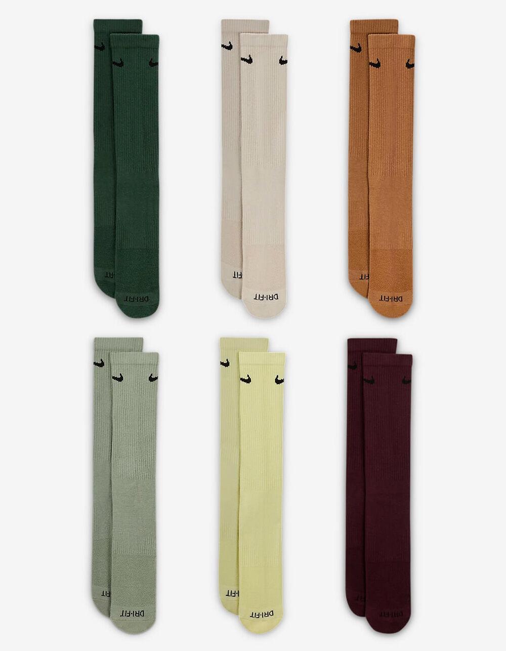 NIKE Everyday Plus Cushioned 6 Pack Crew Socks - CORAL COMBO Product Image