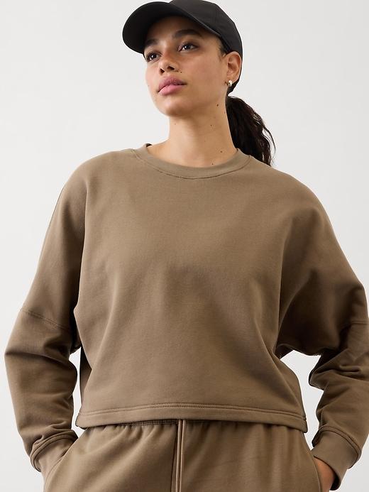 Forever Fleece Dolman Crop Sweatshirt Product Image