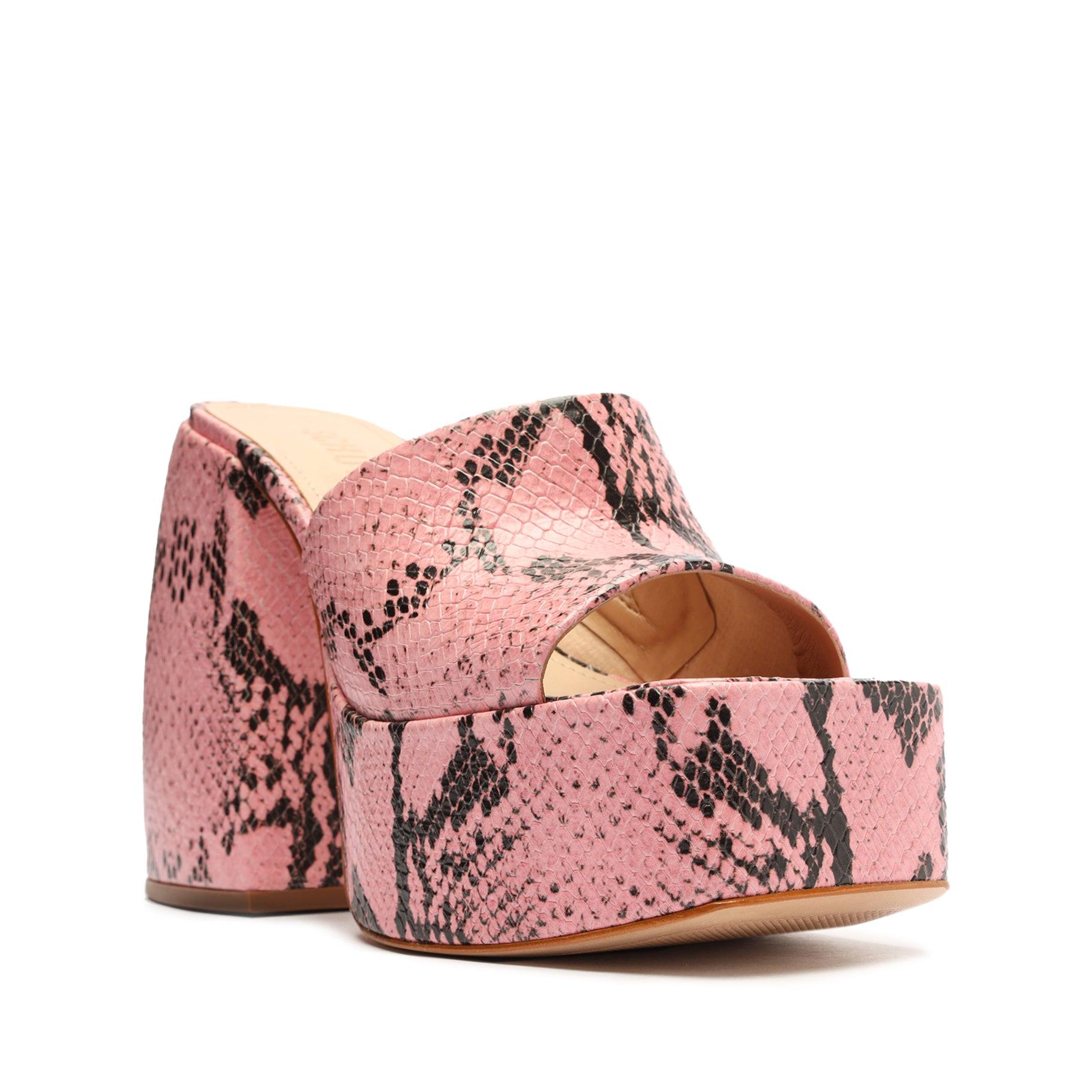 Aretha Snake Embossed Leather Sandal Product Image