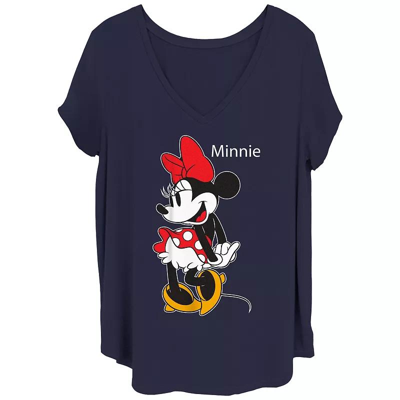 Disney's Minnie Mouse Cute Pose Juniors' Plus Graphic Tee, Women's, Size: 1XL, Blue Product Image