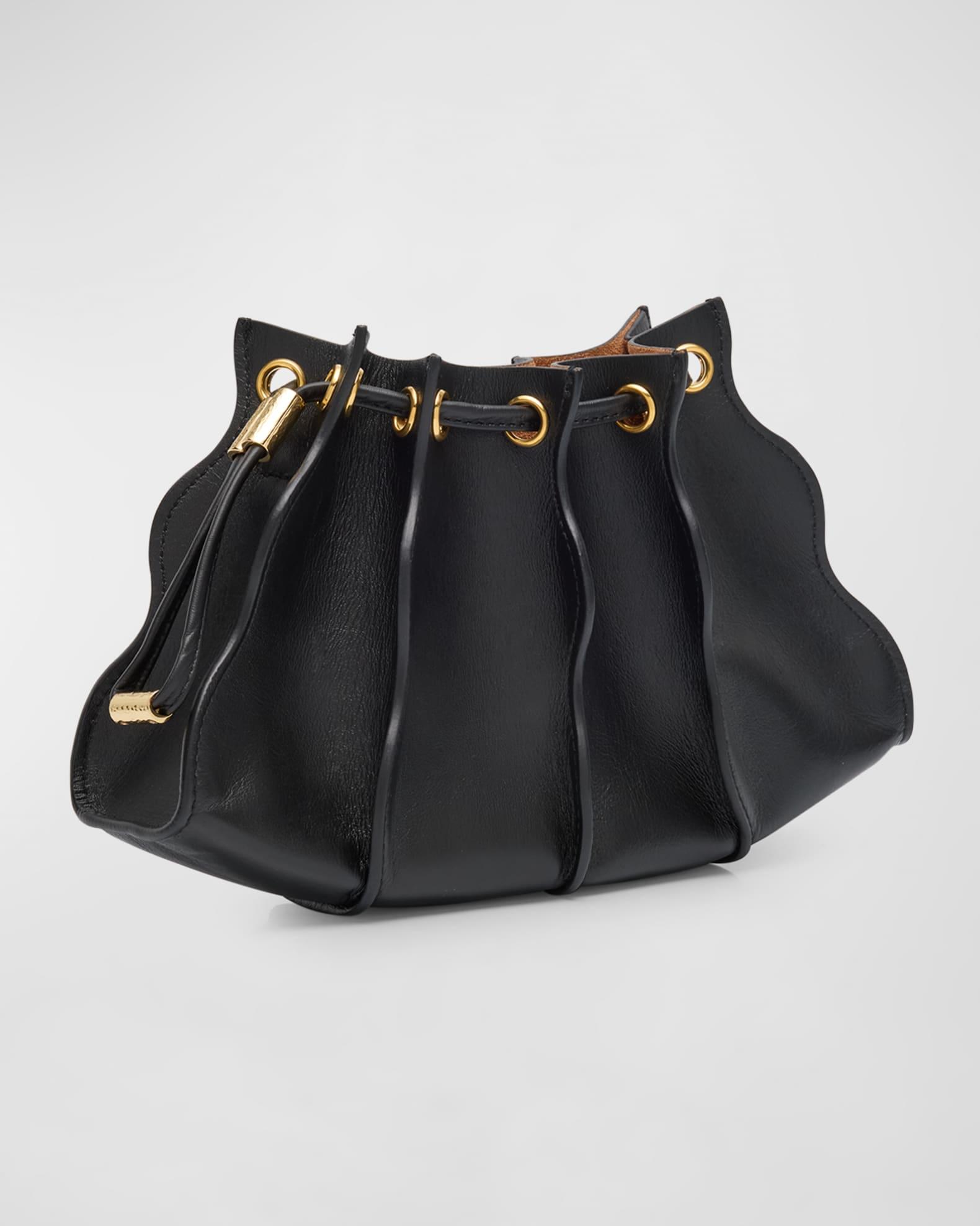 Adria Mini Pleated Wave Leather Crossbody Bag  Product Image