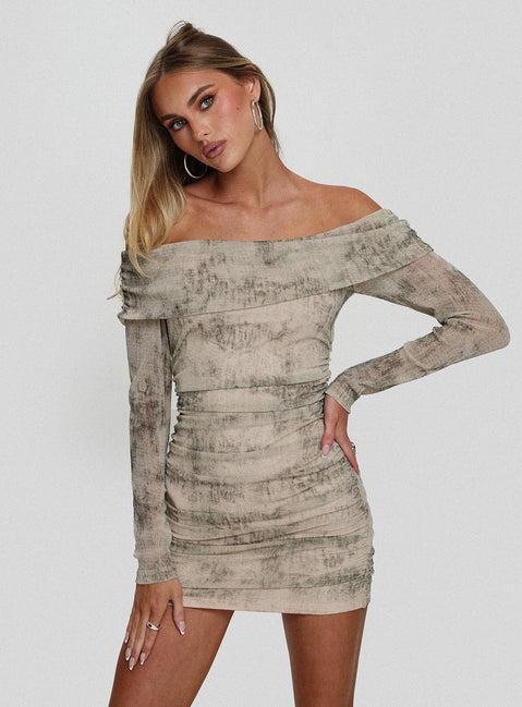 Artefact Off The Shoulder Mini Dress Multi Product Image