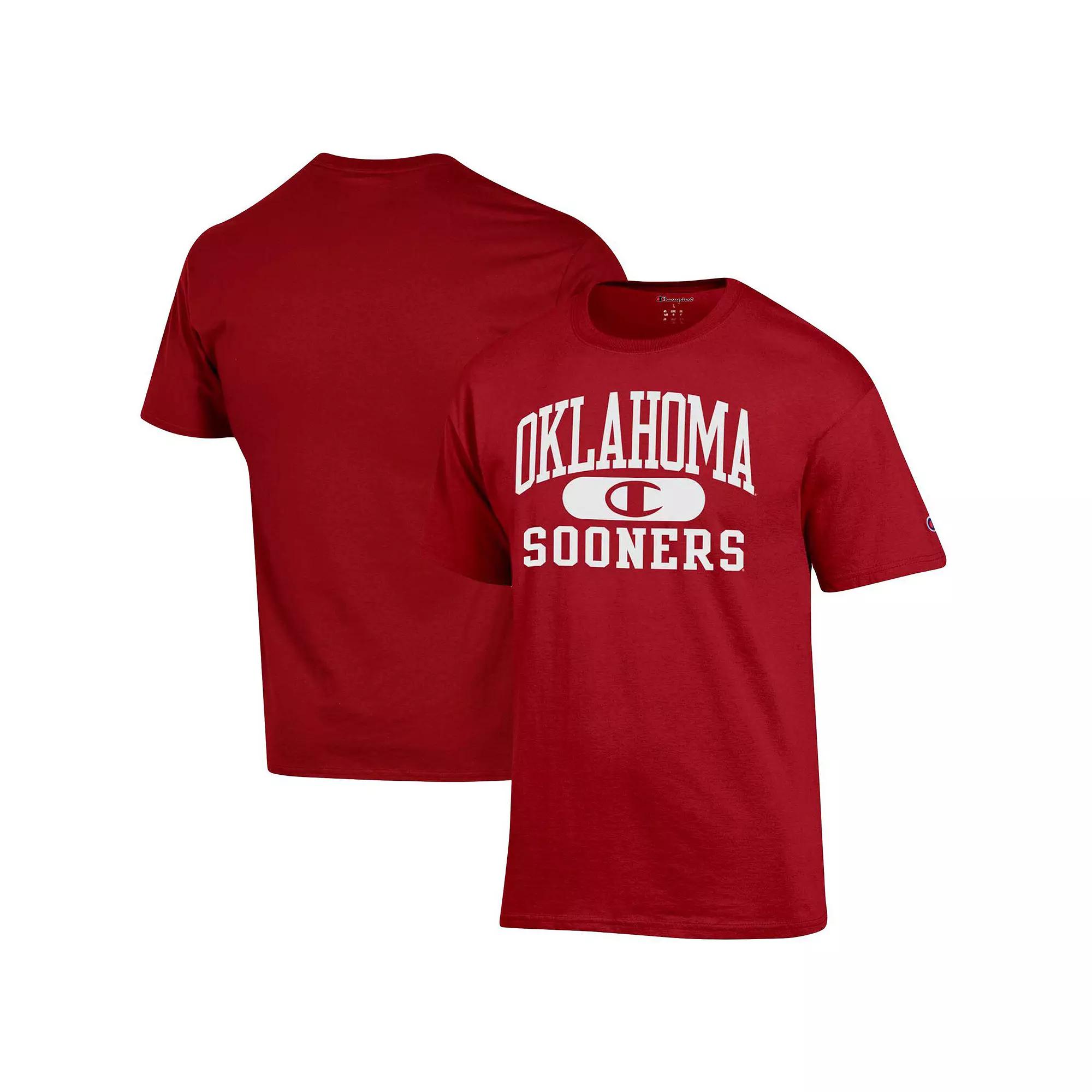 Men's Champion Crimson Oklahoma Sooners Arch Pill T-Shirt, Size: Medium, Red Product Image