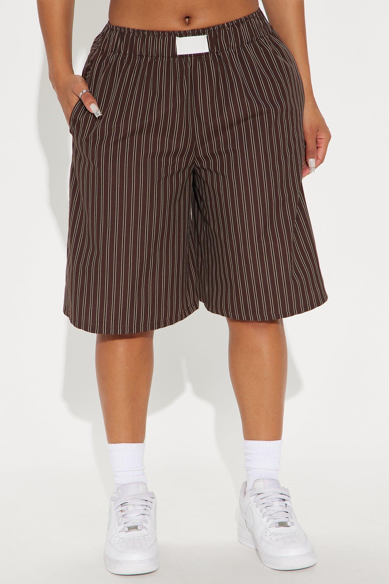 Aurora Striped Boxer Short - Chocolate Product Image