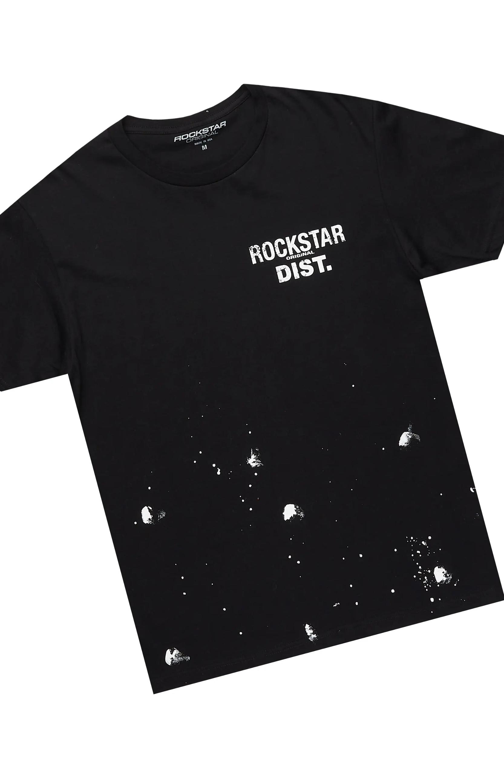 Raffer Black T-Shirt/Short Set Male Product Image