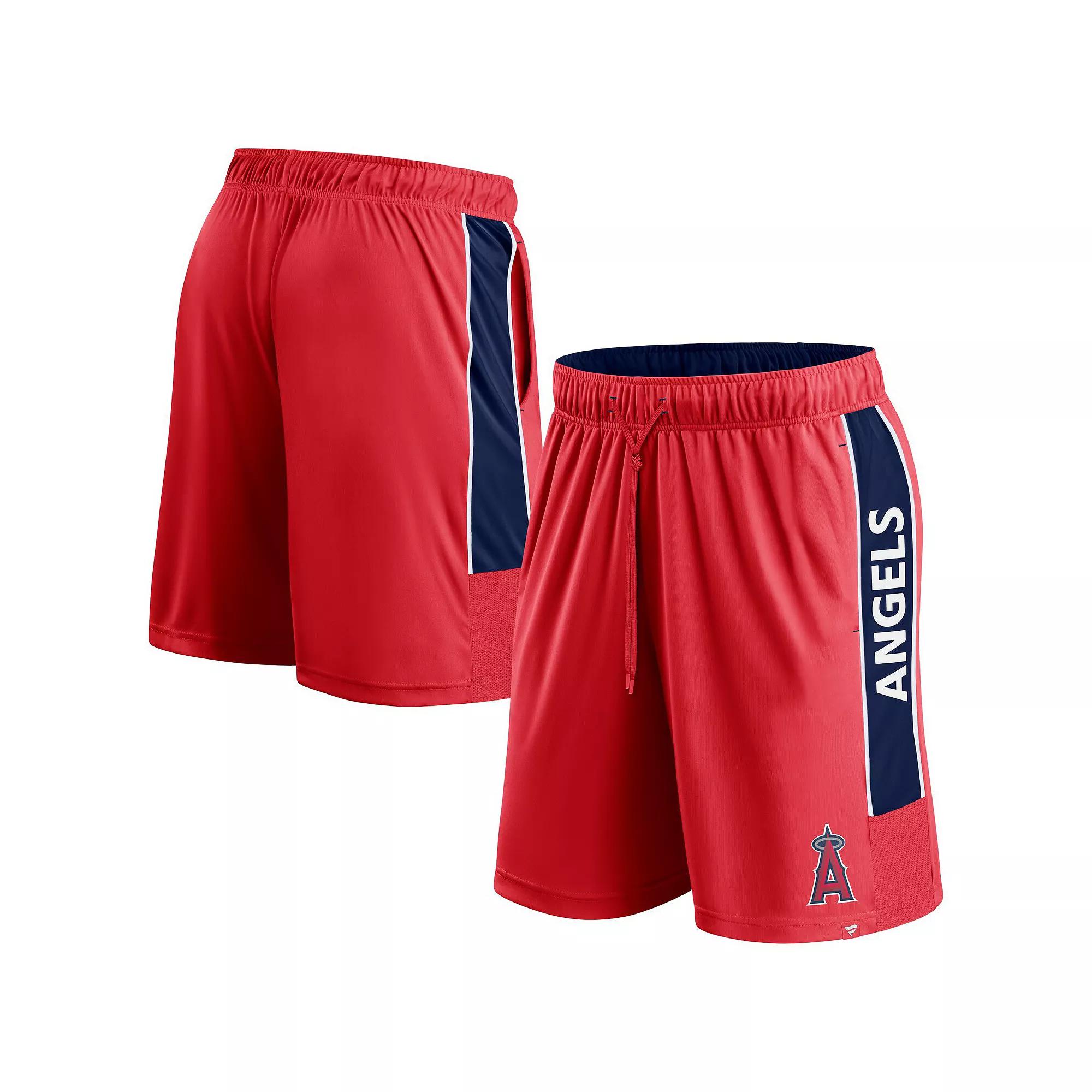 Men's Fanatics Red Los Angeles Angels Win The Match Defender Shorts,  Product Image