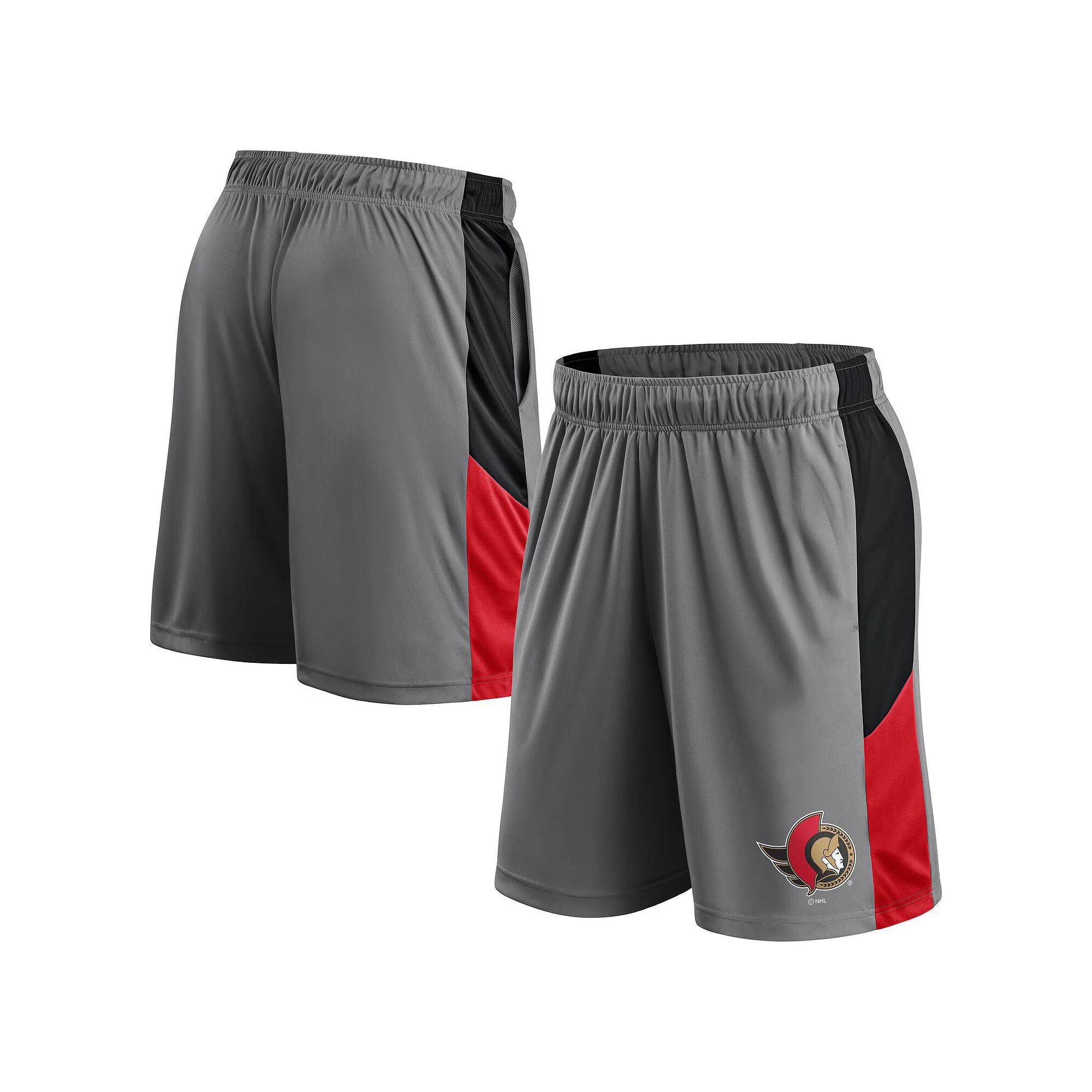 Men's Fanatics Gray Ottawa Senators Primary Logo Shorts, Size: 2XL, Sen Grey Product Image