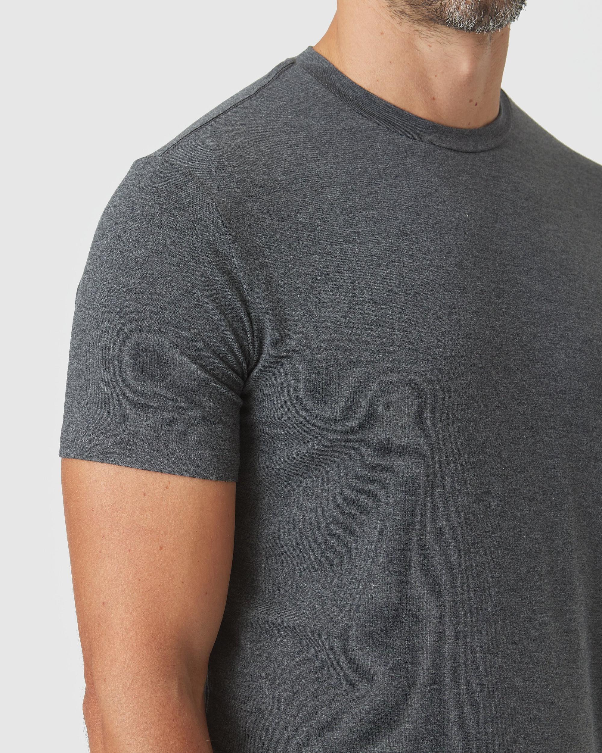 Charcoal Heather Gray Short Sleeve Loungewear Tee Product Image