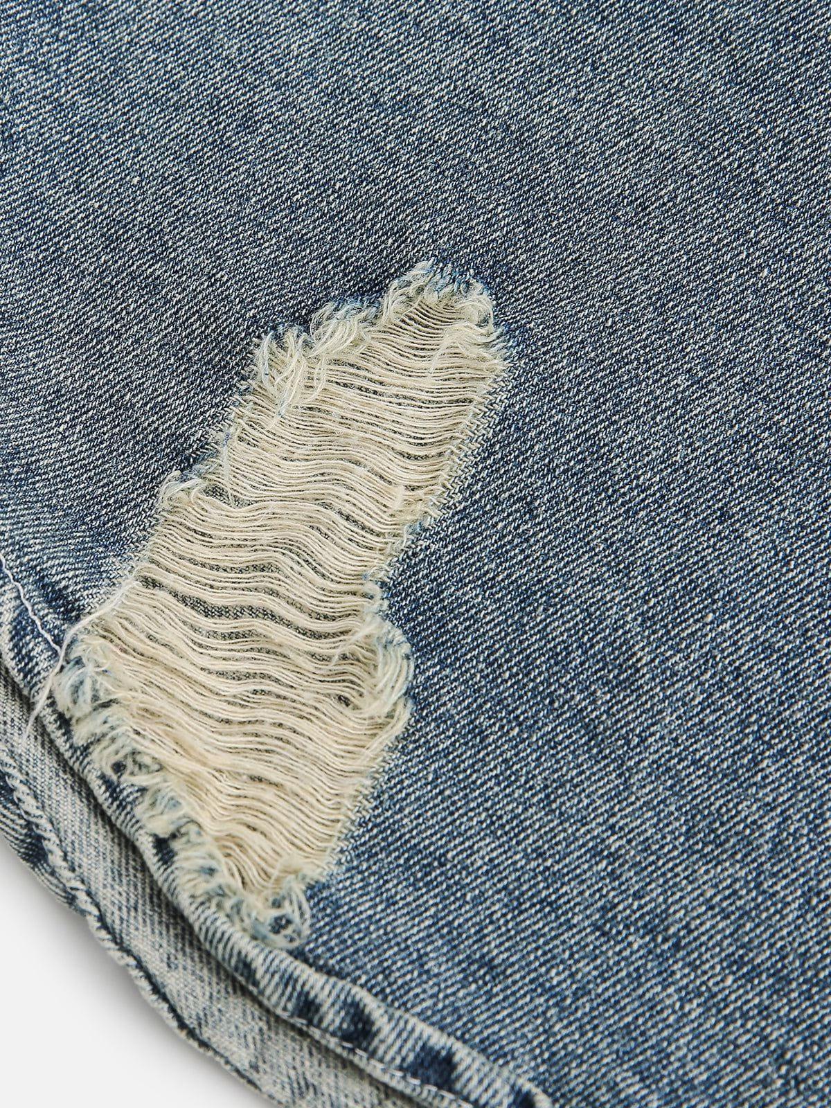 Aelfric Eden Floral Embroidery Denim Shirt Product Image