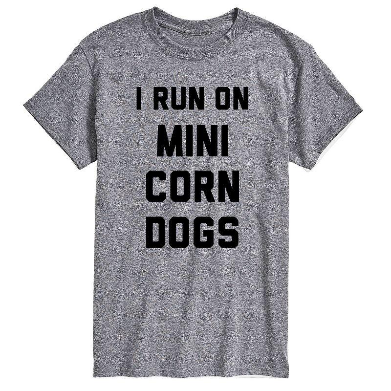 Big & Tall I Run on Mini Corn Dogs Graphic Tee, Mens Product Image