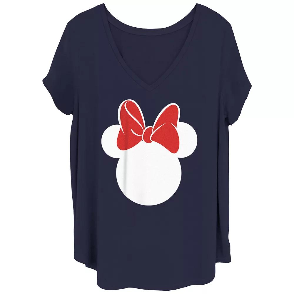 Disney's Minnie Mouse Silo Classic Repeat Juniors' Plus Graphic Tee, Women's, Size: 1XL, Blue Product Image