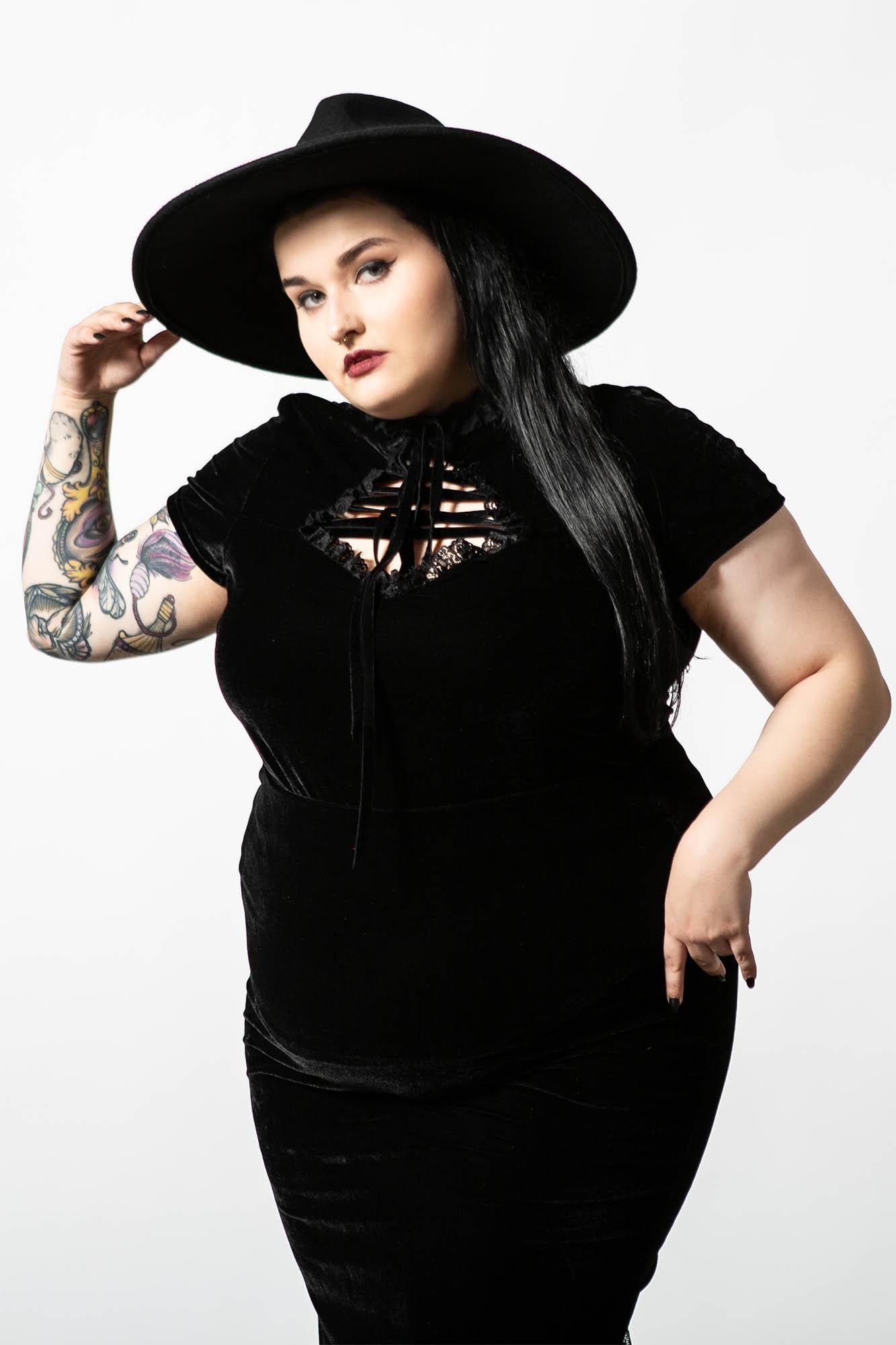 Malady Lace-Up Top [B] - Resurrect Female Product Image