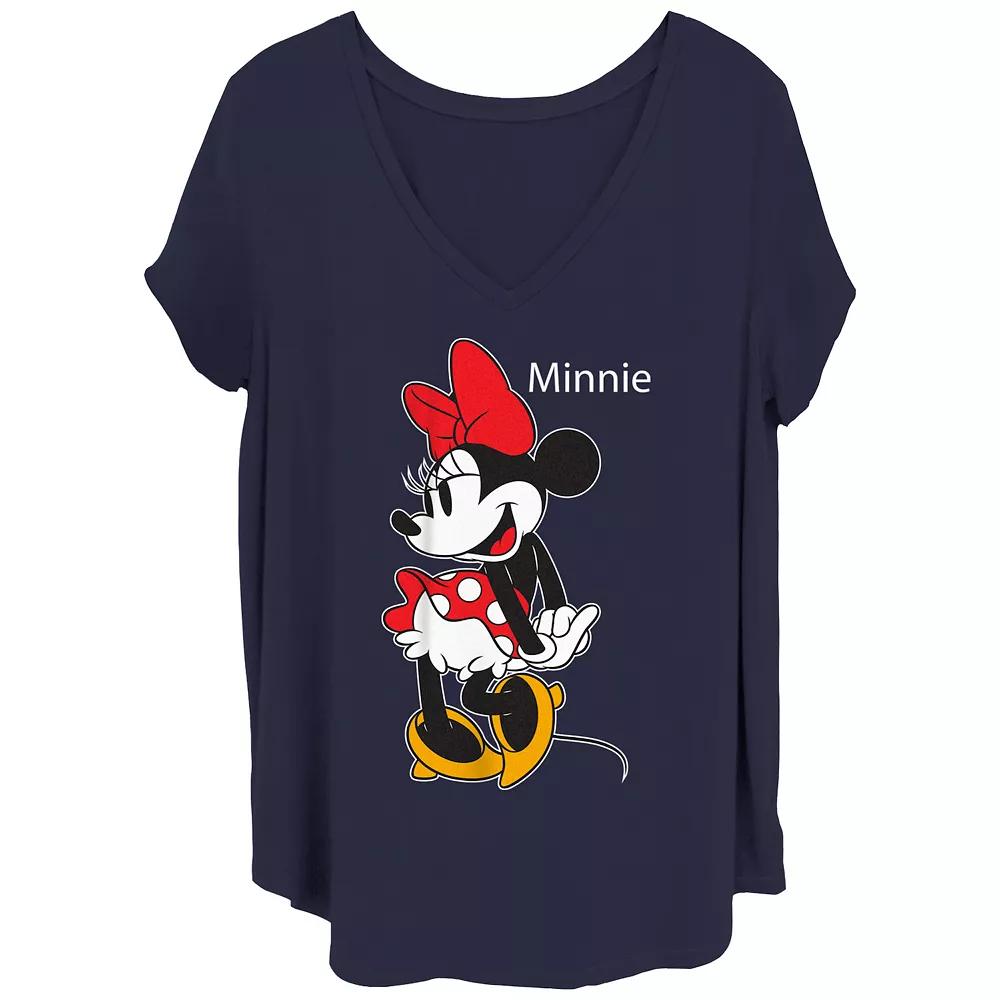 Disney's Minnie Mouse Cute Pose Juniors' Plus Graphic Tee, Women's, Size: 1XL, Blue Product Image