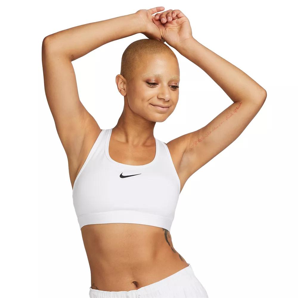 Nike Womens Swoosh Medium Support Padded Sports Bra | DX6821-100 Product Image