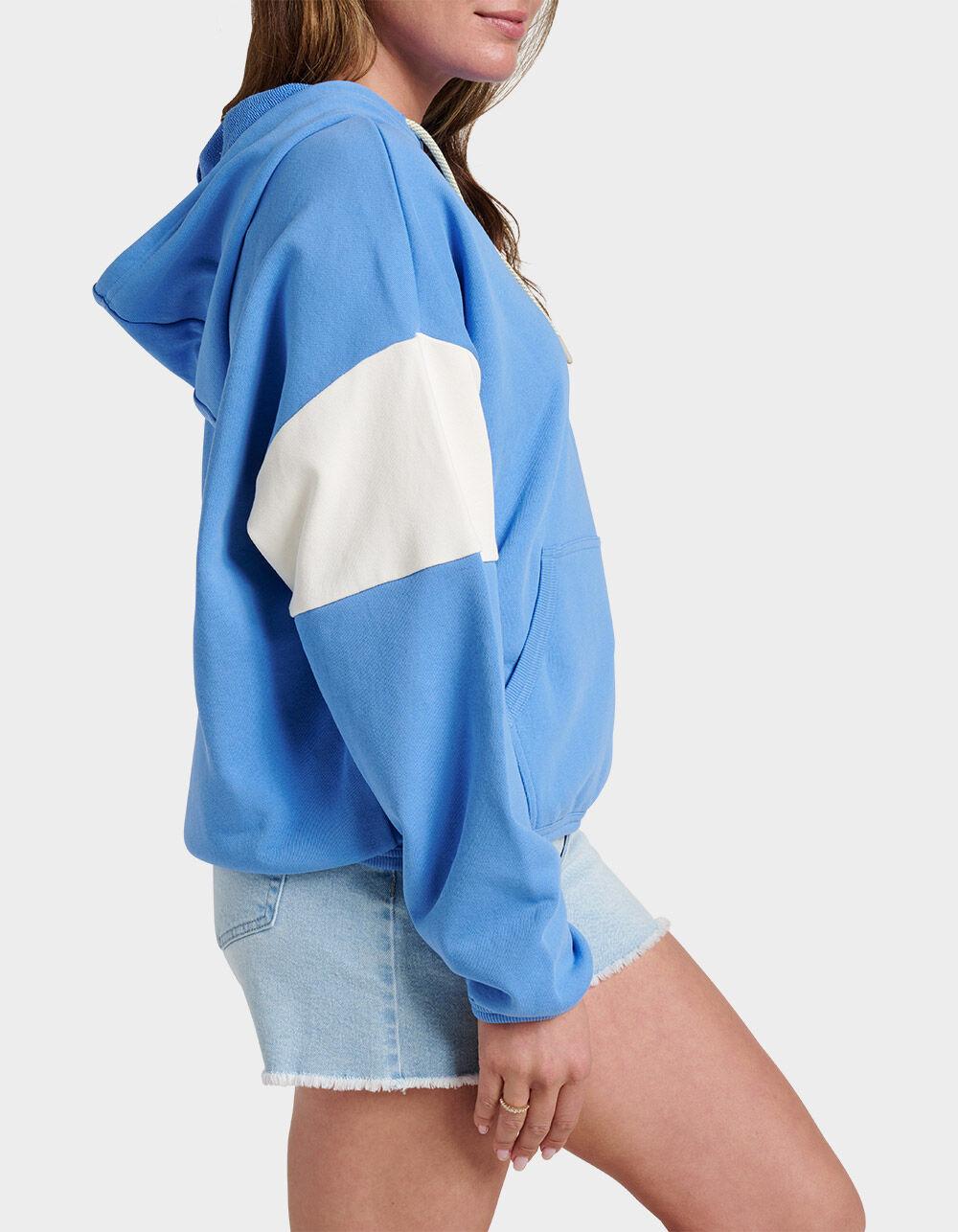 QUIKSILVER Wave Check French Terry Womens Hoodie - MARINE Product Image