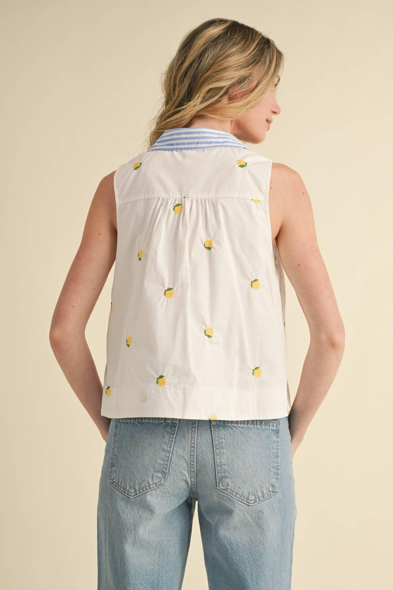 Cherry Embroidered Tank Product Image