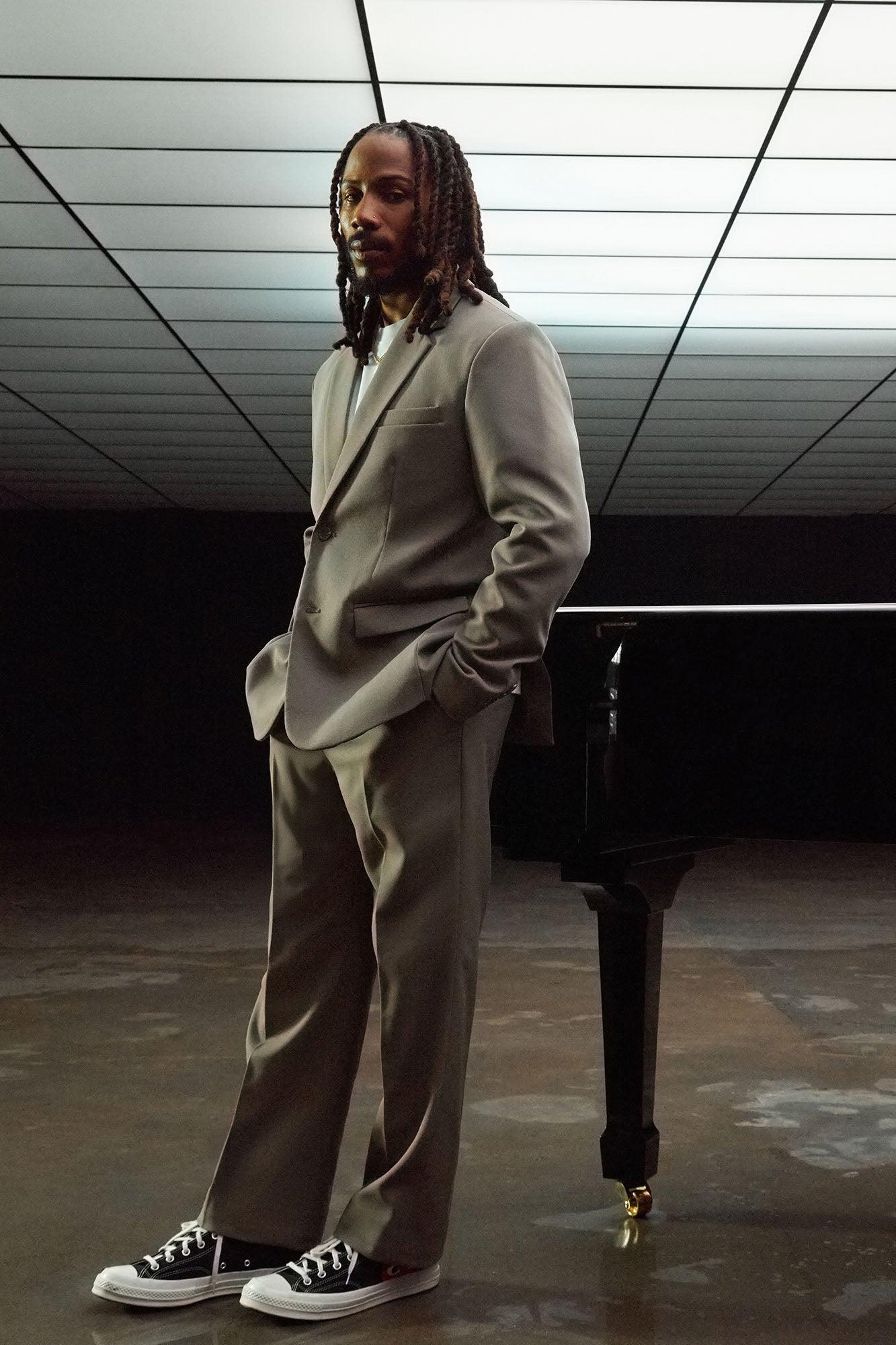 Kevin Twill Textured Straight Trousers - Brown Product Image