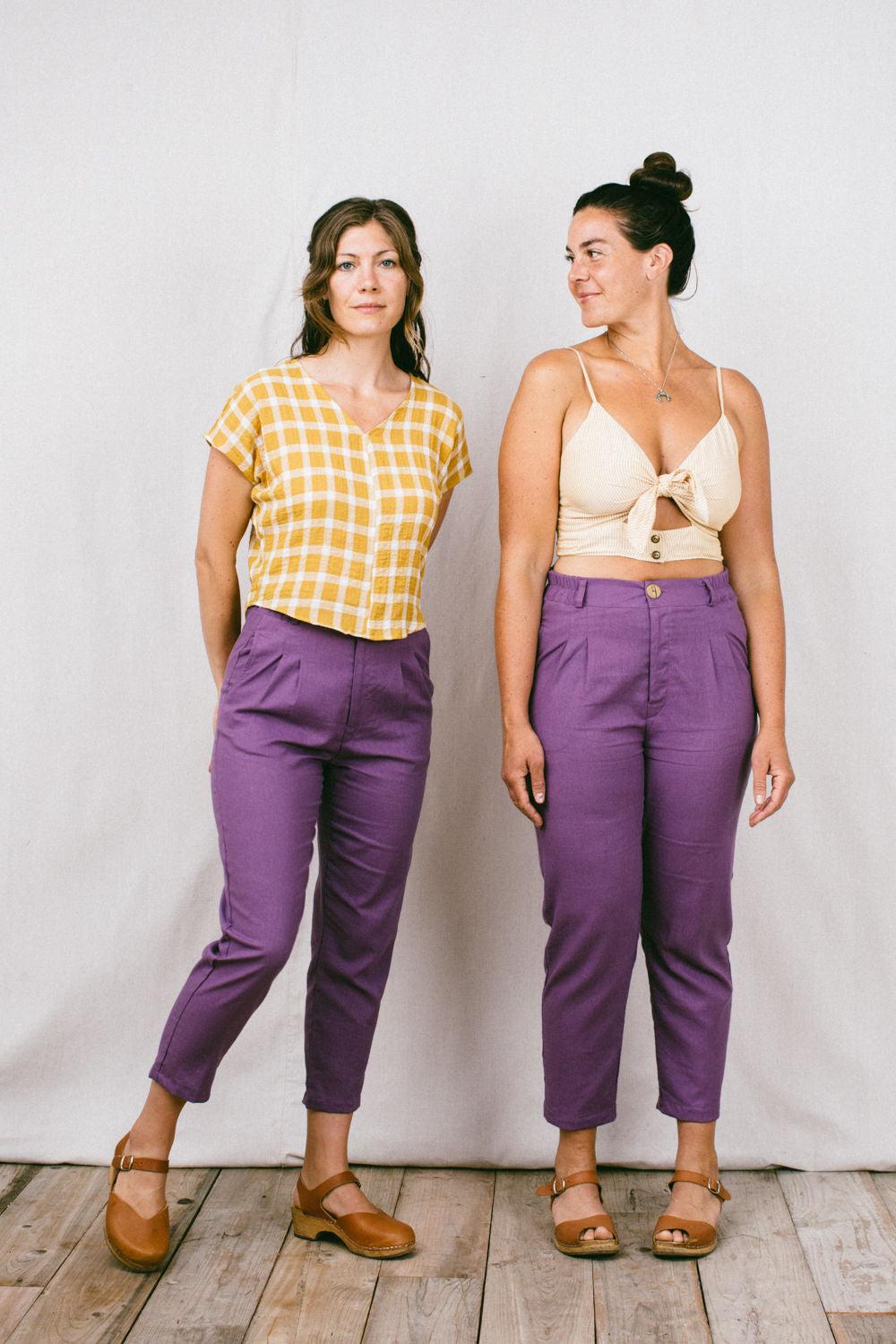 Perfect Pant 2.0 in Heliotrope Linen Product Image