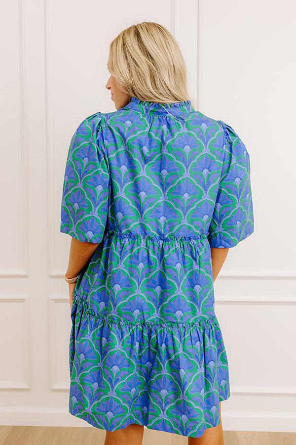 Charmed Feeling Floral Mini Dress in Periwinkle Product Image