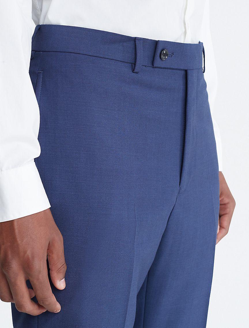 Slim Fit Blue Suit Pants Product Image