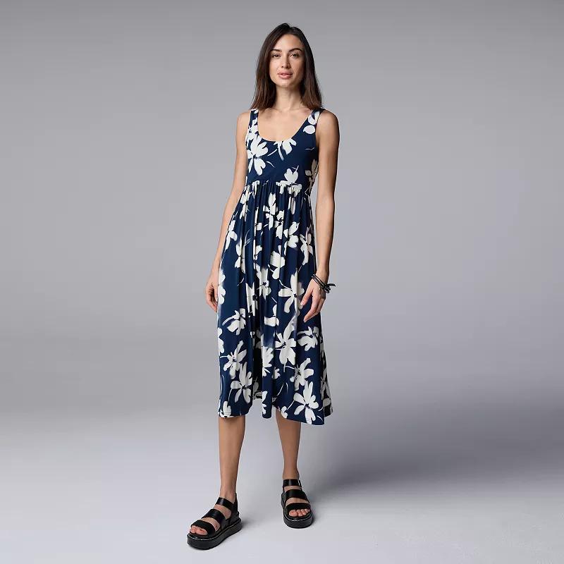 Womens Simply Vera Vera Wang Fit & Flare Midi Dress Product Image