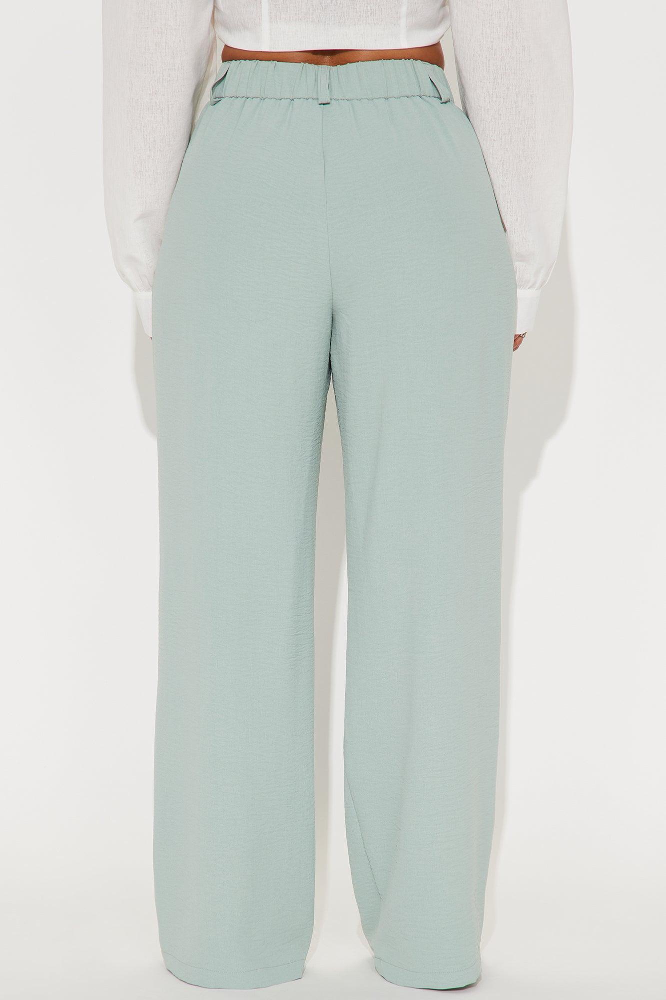 What's Next Wide Leg Trouser - Sage Product Image