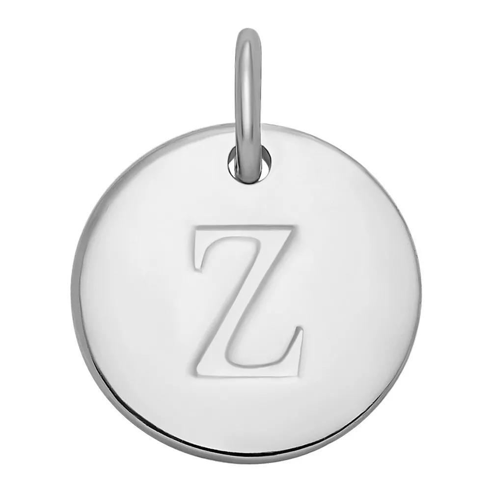 PRIMROSE Sterling Silver Letter Disc Charm, Women's, Sterling Silver F Product Image