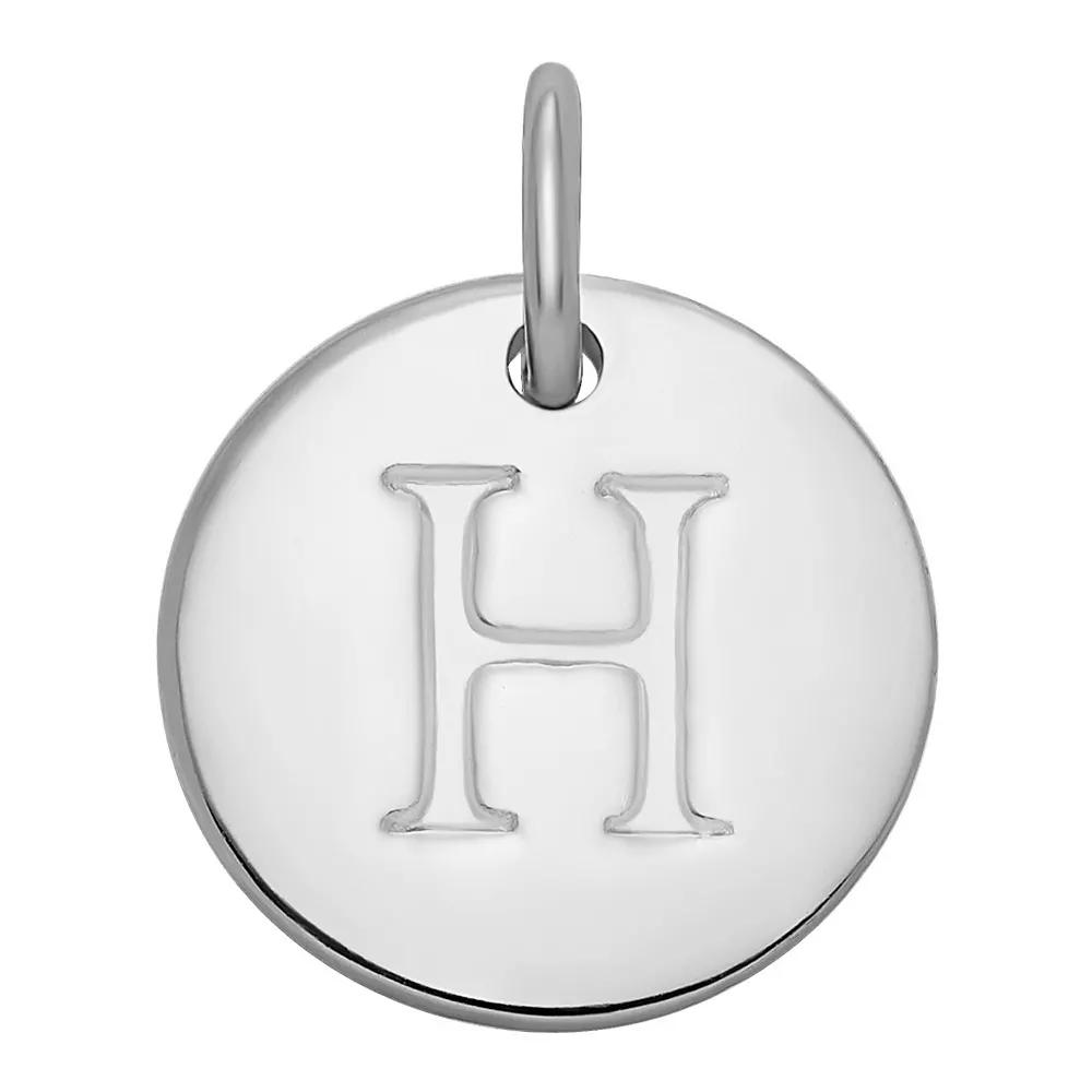 PRIMROSE Sterling Silver Letter Disc Charm, Women's, Sterling Silver F Product Image