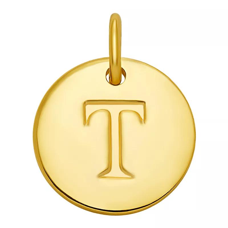 PRIMROSE Sterling Silver Letter Disc Charm, Women's, Sterling Silver F Product Image