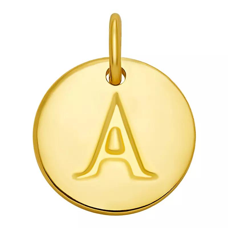 PRIMROSE Sterling Silver Letter Disc Charm, Women's, Sterling Silver F Product Image