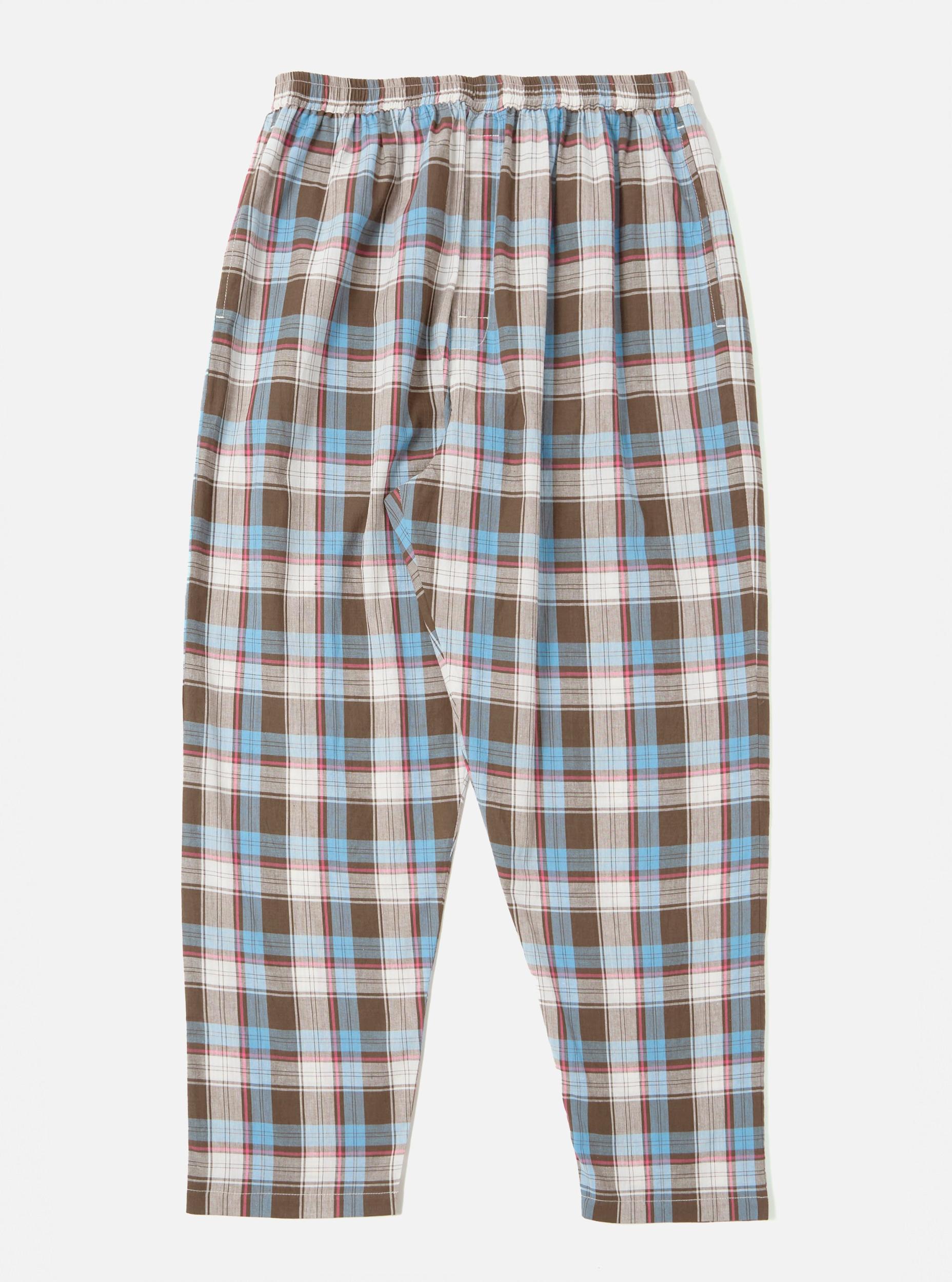 Blue/Brown Check 3 Long Pyjama Set Product Image
