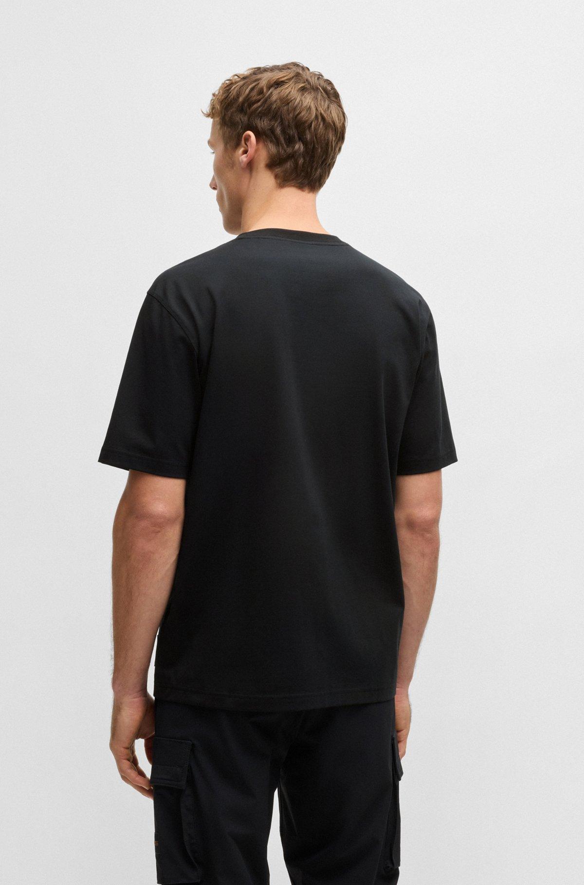 BOSS x NFL stretch-cotton T-shirt with gold-tone artwork Product Image