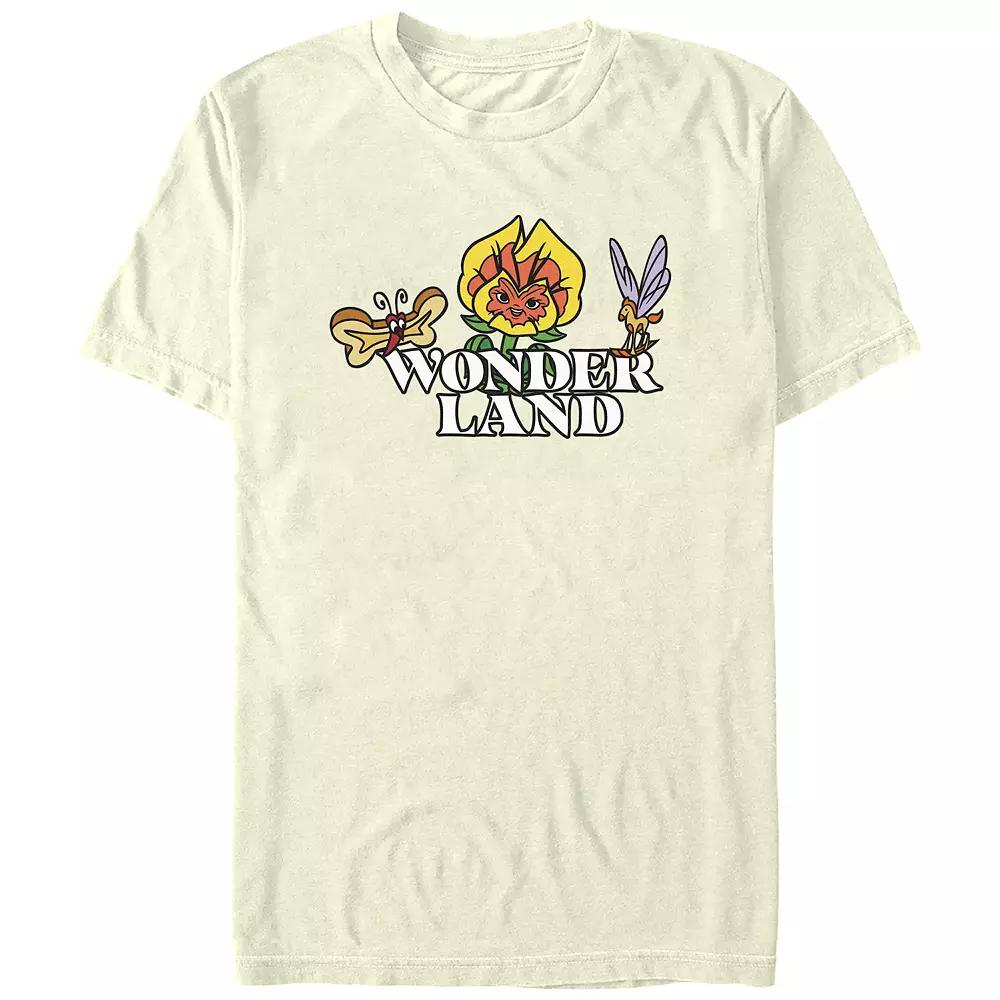 Disney's Alice In Wonderland Garden Characters Juniors' Boyfriend Graphic Tee, Women's, Size: Medium, Natural Product Image