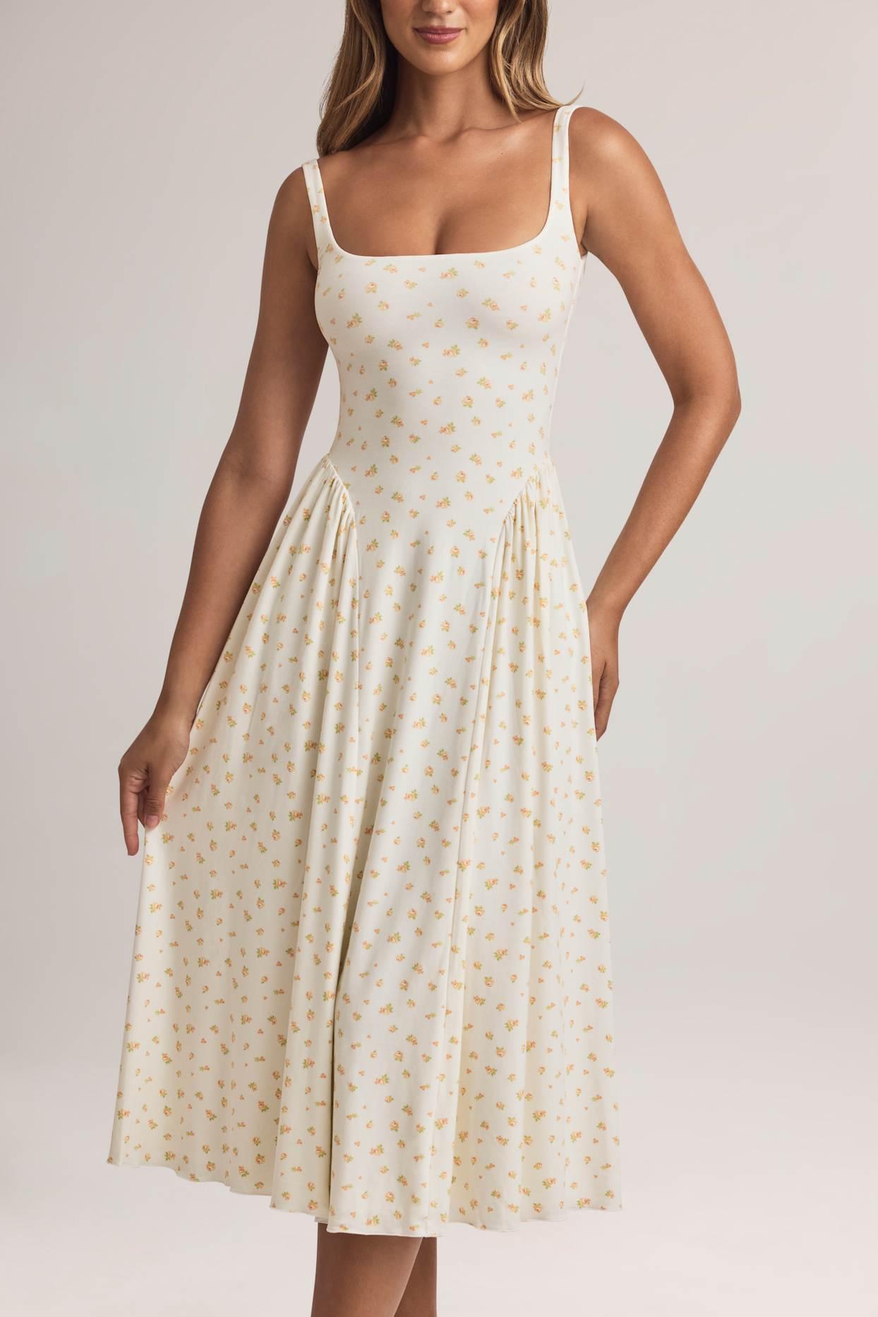 Modal A-Line Midaxi Dress in Floral Print Product Image