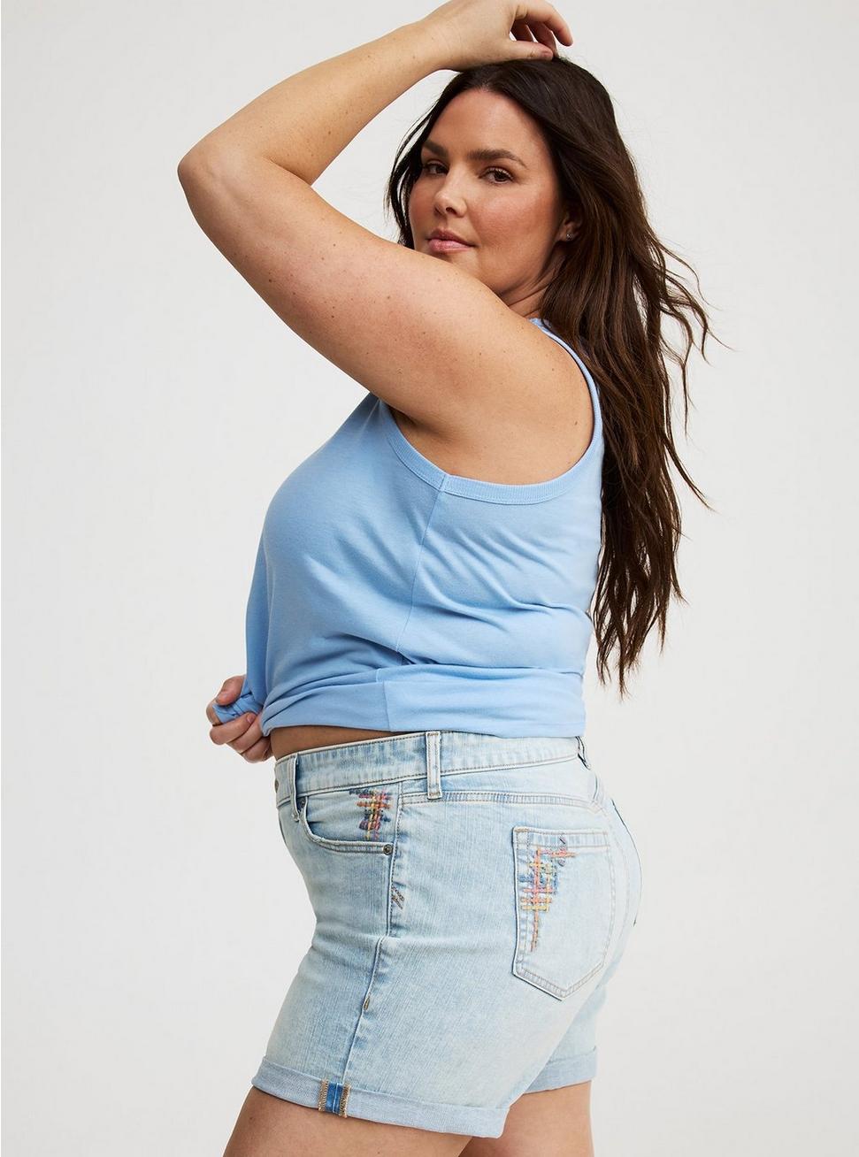 5'' Perfect Mid-Rise Embroidered Short Product Image