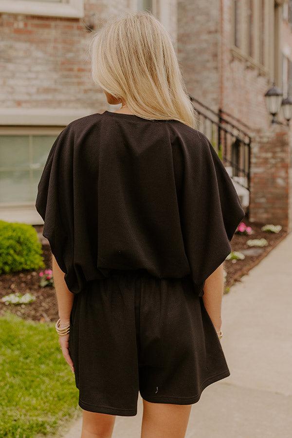 Everyday Chic Bubble Top in Black Product Image