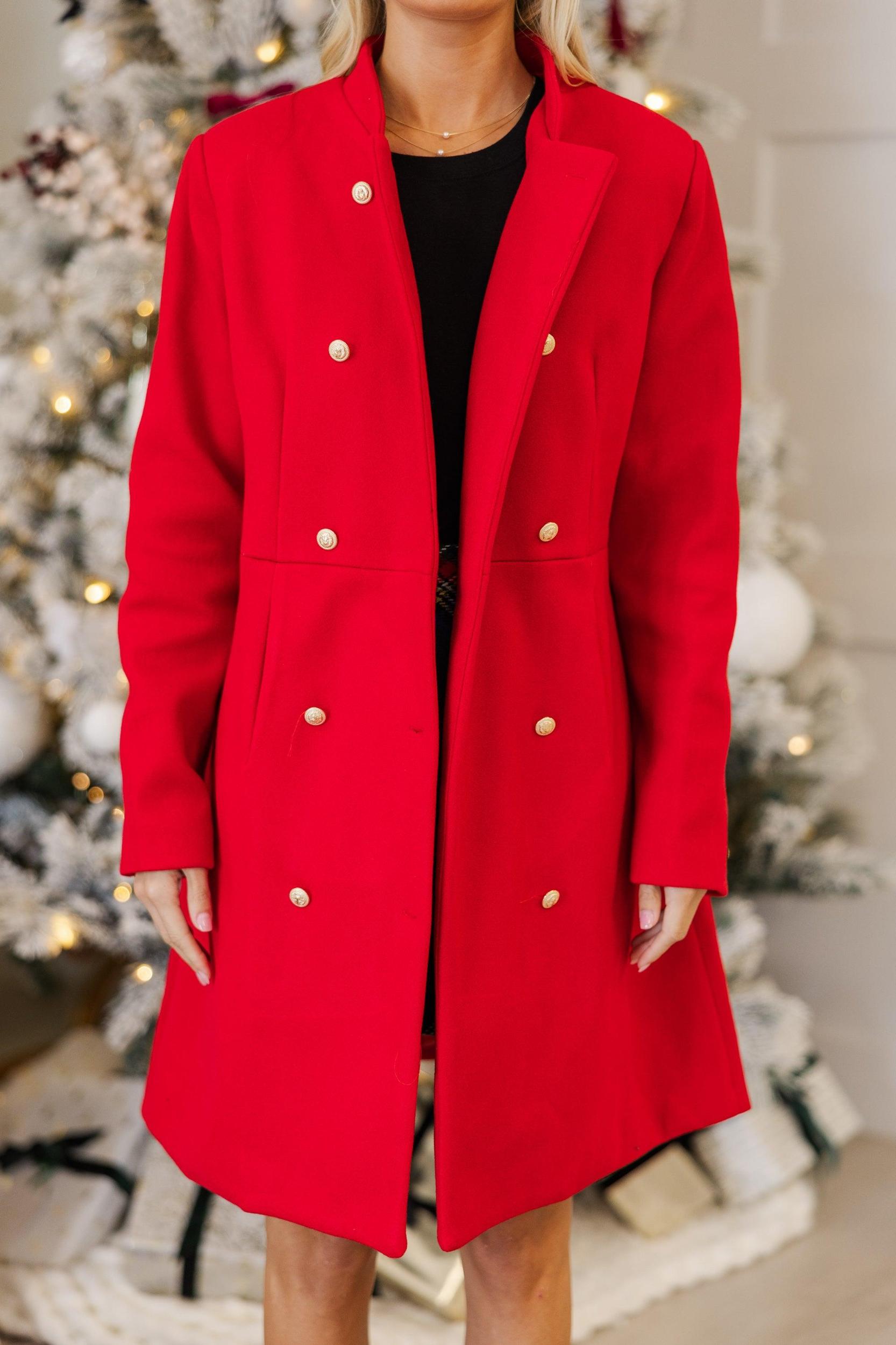 City Streets Red Coat Female Product Image