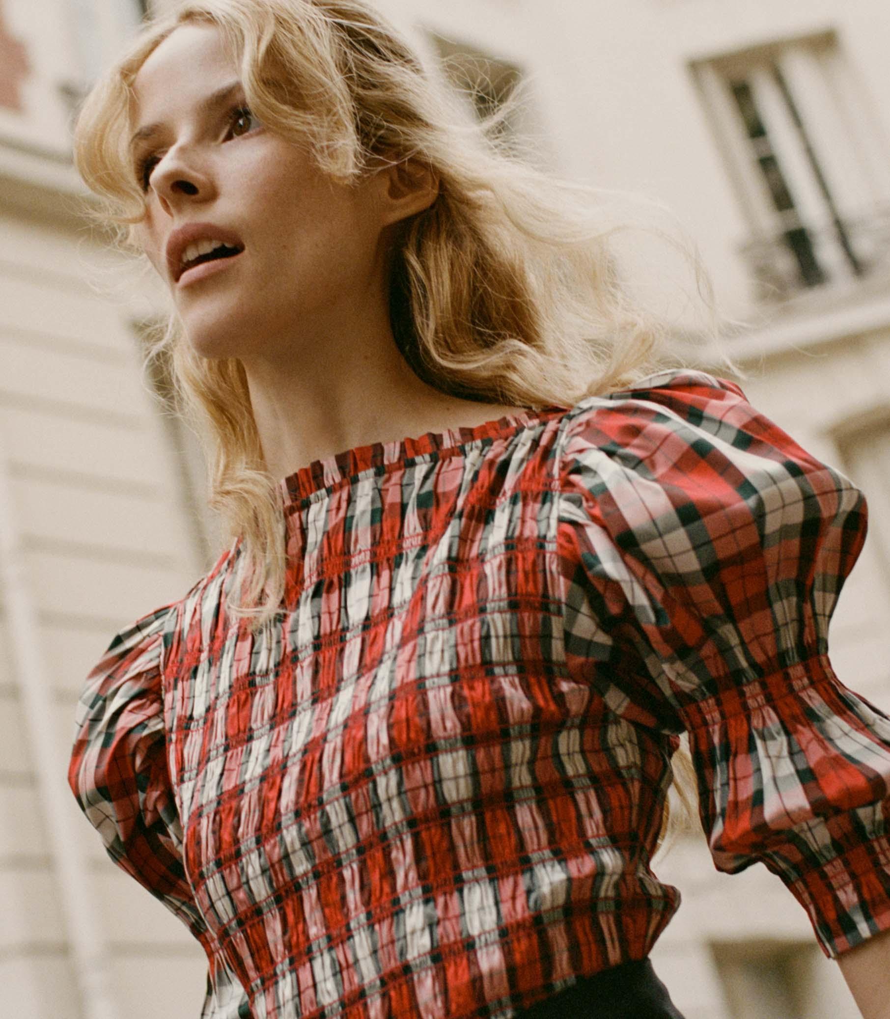 RAQUELLA DRESS -- ROUGE ADALINE PLAID Product Image