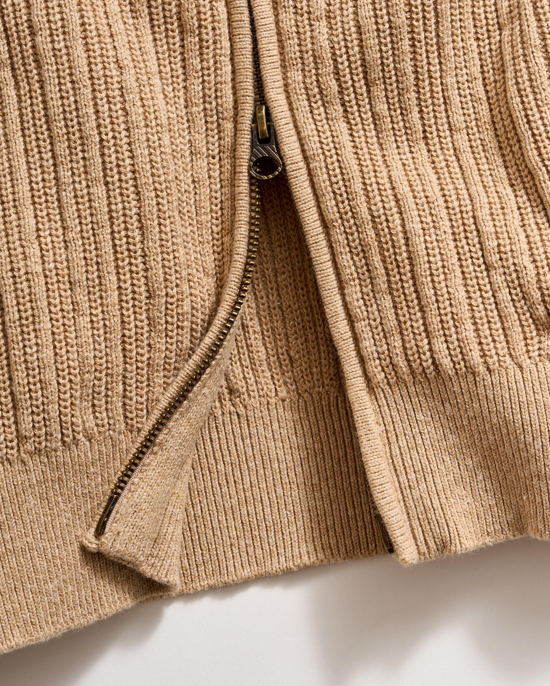 Heirloom Rib Two Way Zip Cardigan -  Product Image