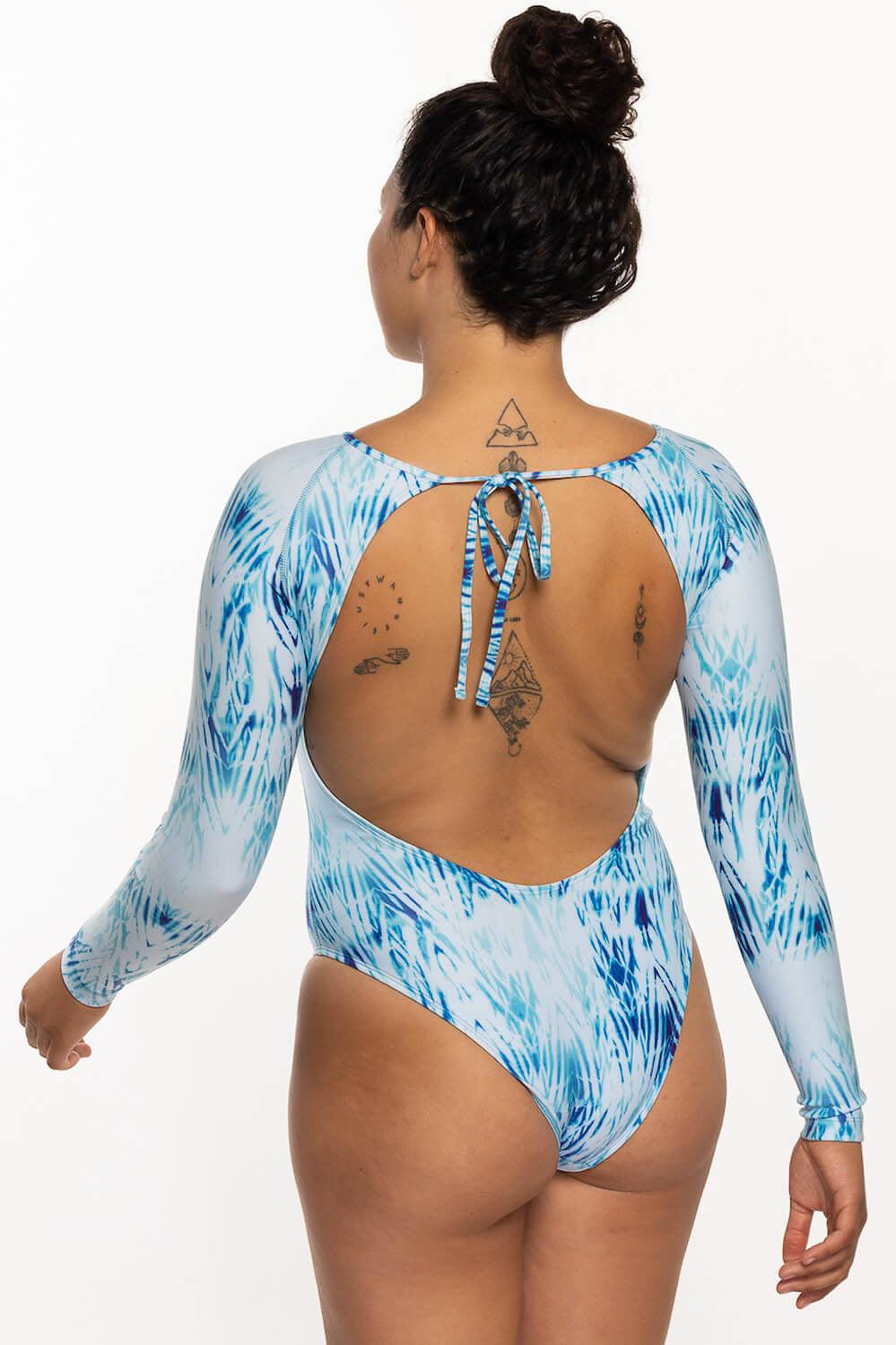 Lennon Long Sleeve Surf One Piece - Atoll Female Product Image