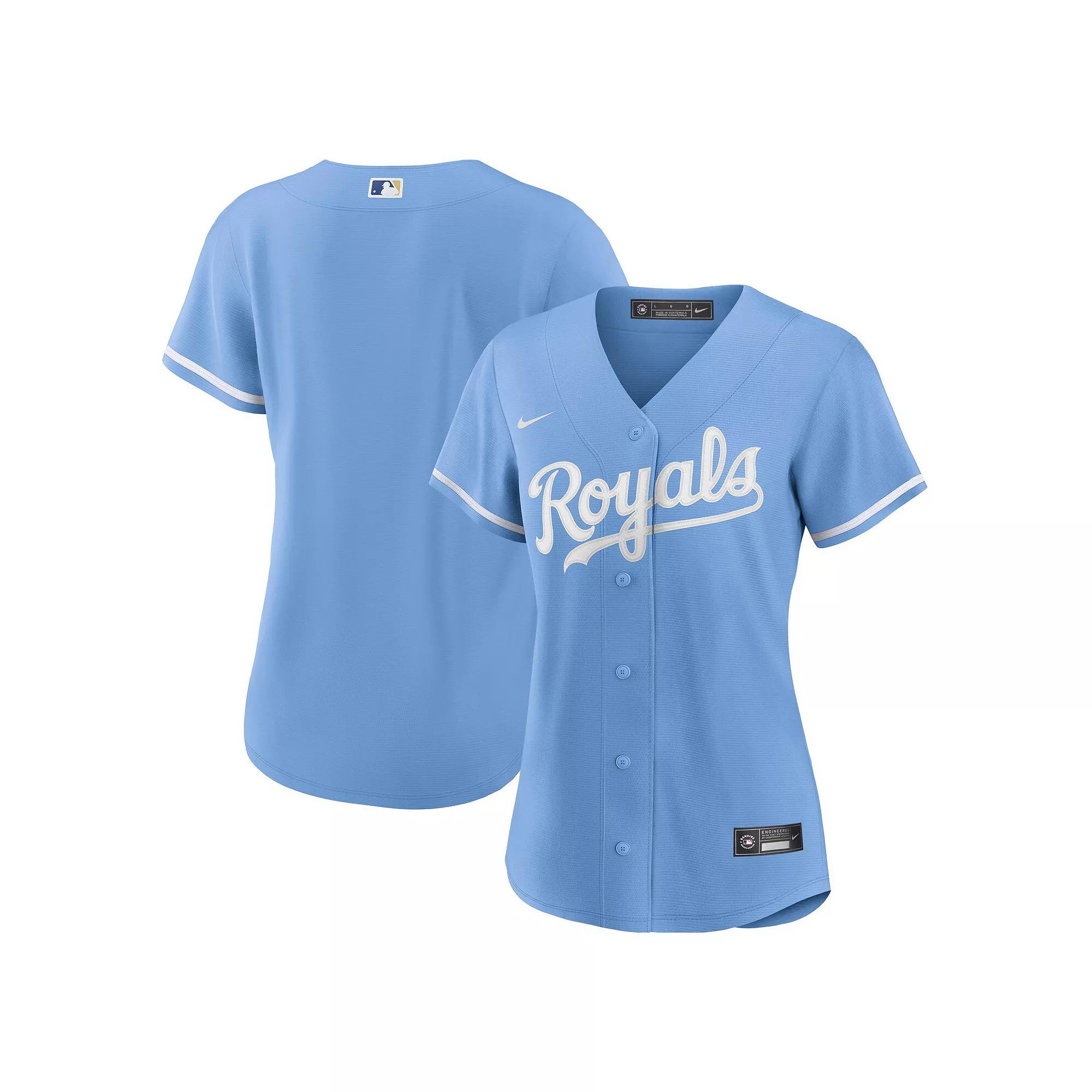 Women's Nike Light Blue Kansas City Royals Alternate Replica Team Logo Jersey,  Product Image