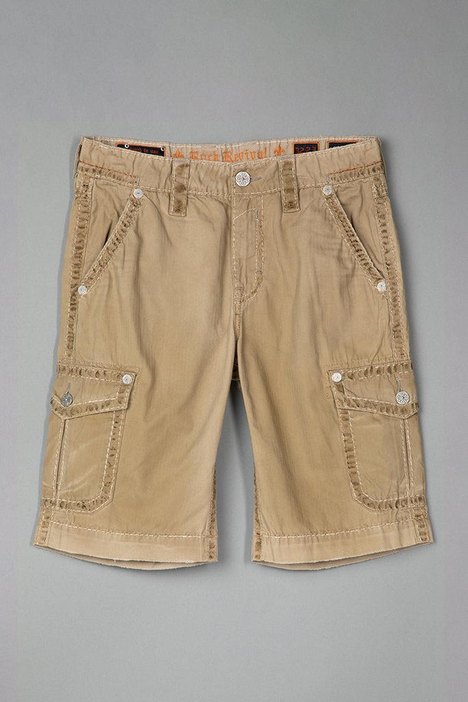 Khaki Cargo Shorts Male Product Image
