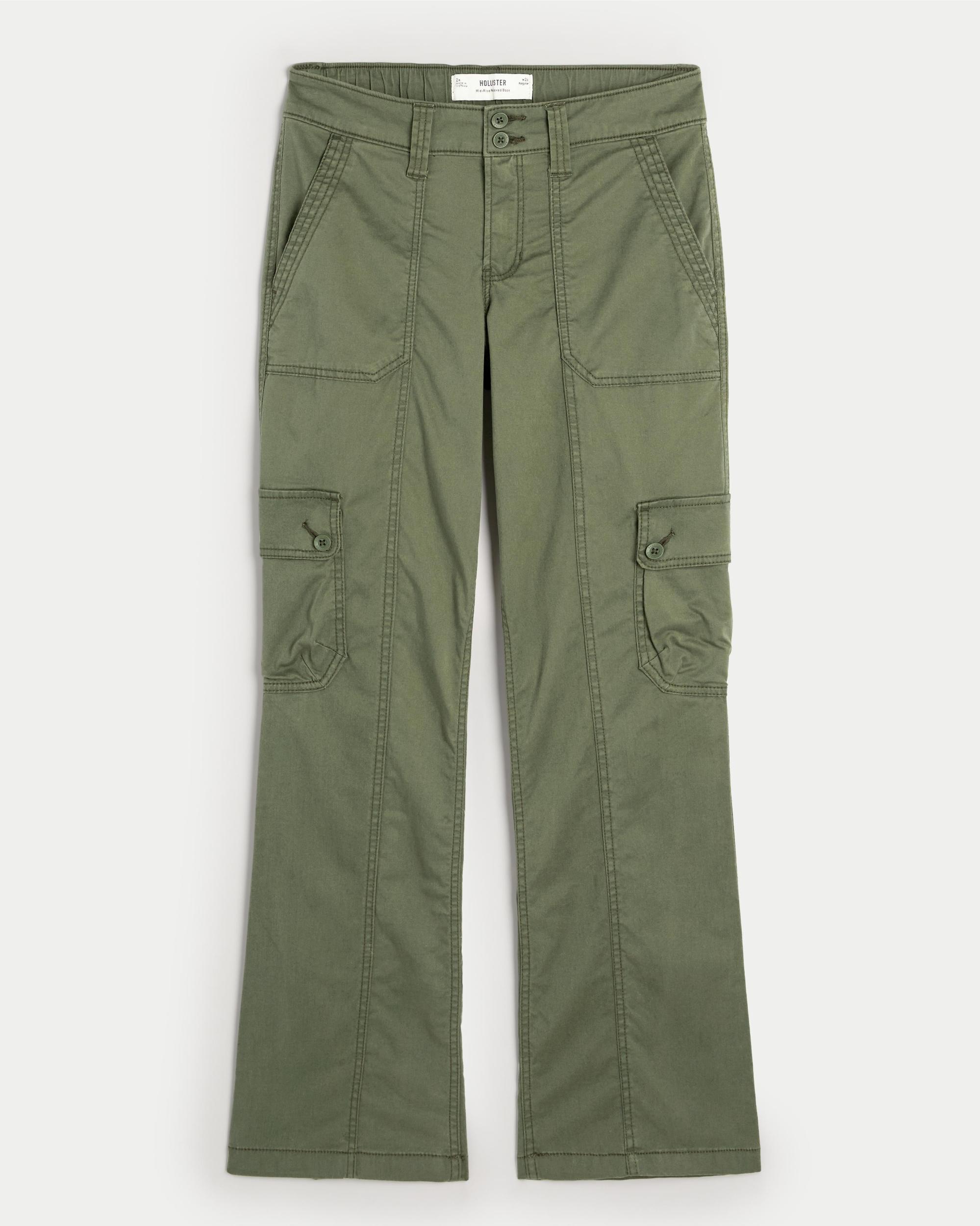 Mid-Rise Relaxed Cargo Boot Pants Product Image
