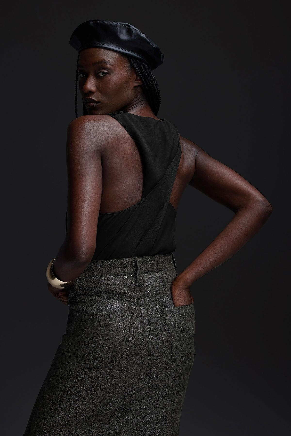 Twist Back Woven Tank Female Product Image