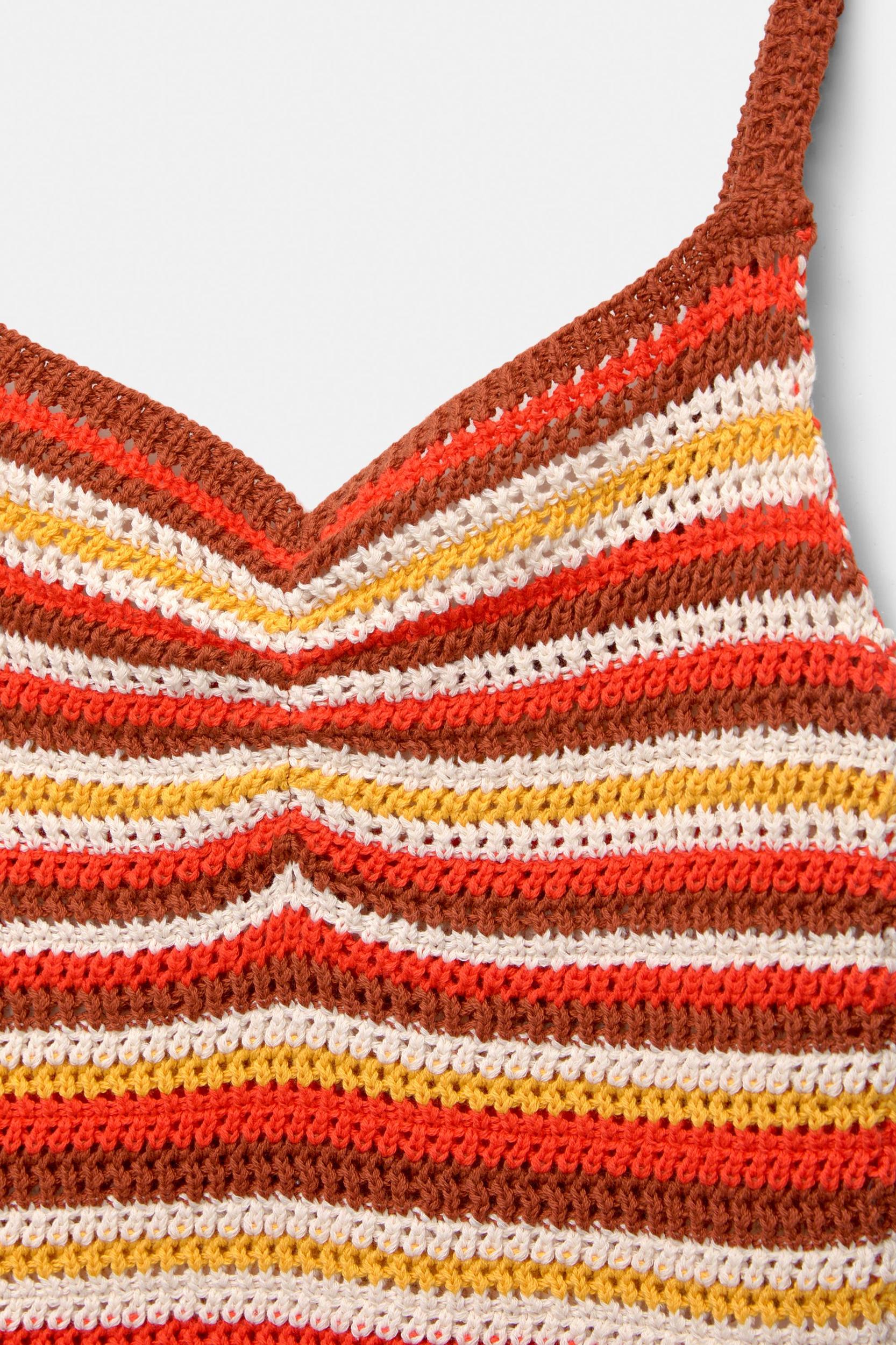 Striped crochet top Product Image