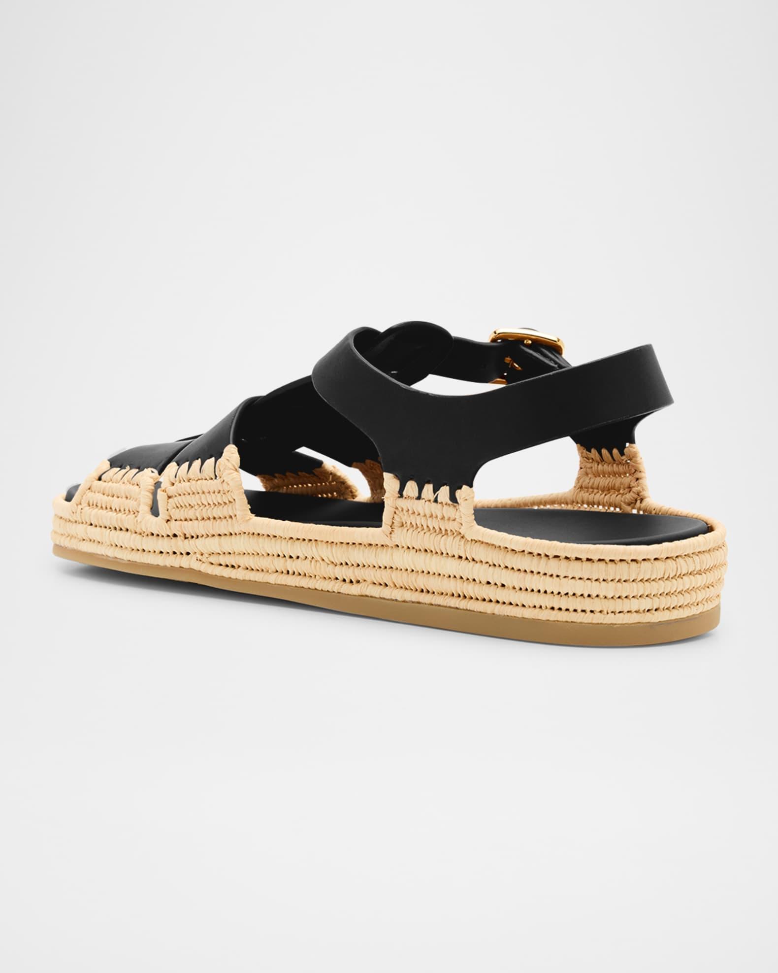 Leather Fisherman Espadrille Sandals Product Image